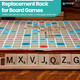 Rounded Wooden Tiles Racks Holders For Numbers and Word Games - 19cm
